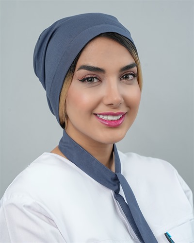 کلاه حجاب جنس تترون رنگ فیلی