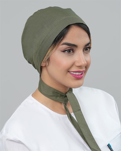 کلاه حجاب جنس ترگال رنگ سبز خلبانی