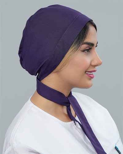 کلاه حجاب جنس ترگال رنگ بنفش
