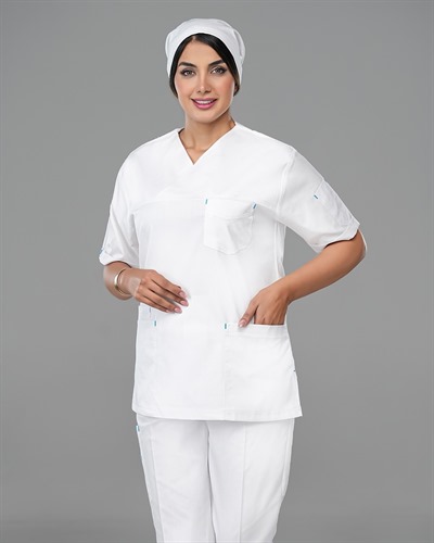 اسکراب شلوار مدل آدرین رنگ سفید
