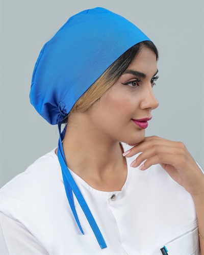 کلاه جراحی جنس ترگال رنگ آبی استخری