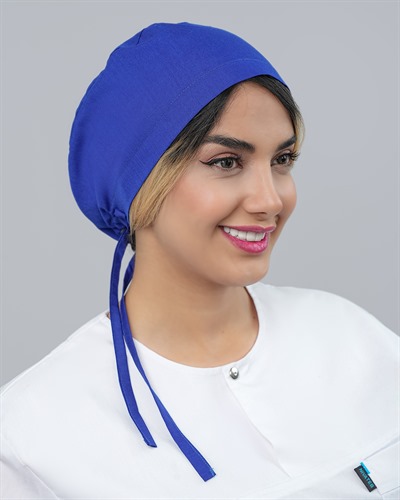 کلاه جراحی جنس ترگال رنگ آبی کاربنی