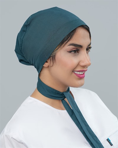 کلاه حجاب جنس ترگال رنگ سبز درباری