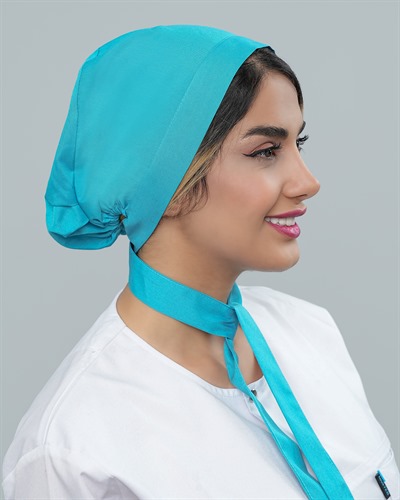 کلاه حجاب جنس ترگال رنگ فیروزه ای
