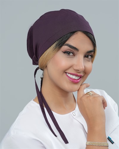 کلاه جراحی جنس ترگال رنگ بادمجونی