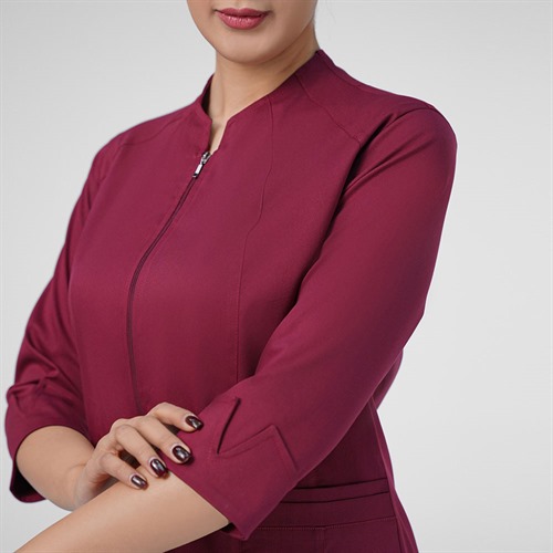 تونیک شلوار مدل آوین رنگ زرشکی