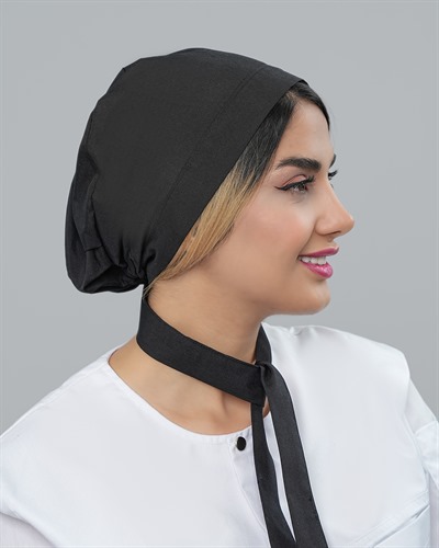 کلاه حجاب جنس تترون رنگ مشکی
