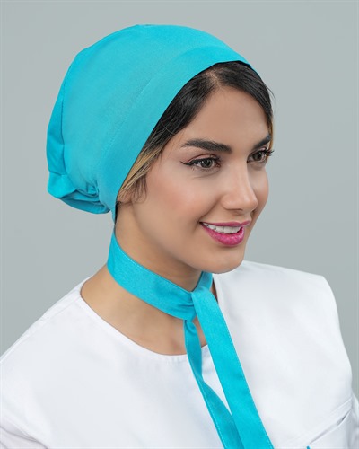 کلاه حجاب جنس ترگال رنگ فیروزه ای
