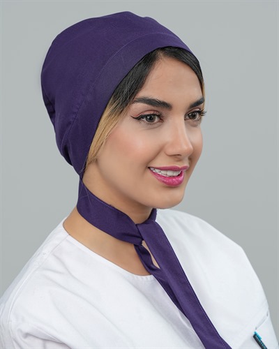 کلاه حجاب جنس ترگال رنگ بنفش