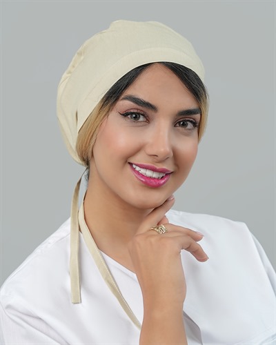 کلاه جراحی جنس ترگال رنگ کرم