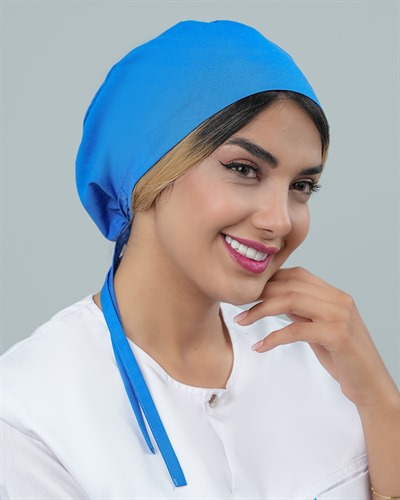 کلاه جراحی جنس ترگال رنگ آبی استخری