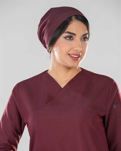 تونیک و شلوار مدل آدرینا رنگ زرشکی