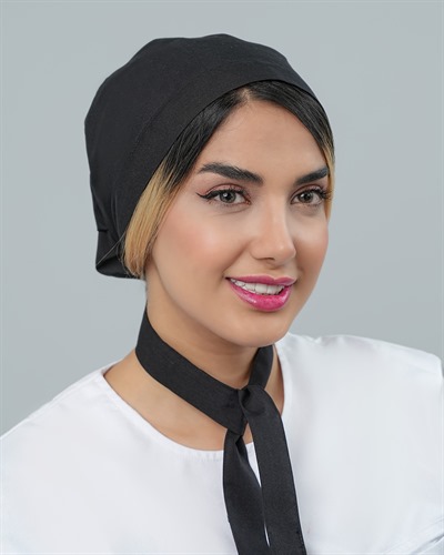 کلاه حجاب جنس تترون رنگ مشکی