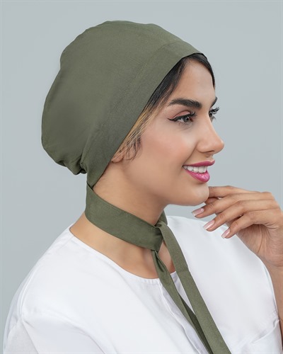 کلاه حجاب جنس ترگال رنگ سبز خلبانی