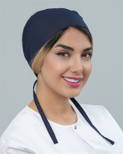 کلاه جراحی جنس ترگال رنگ سرمه ای