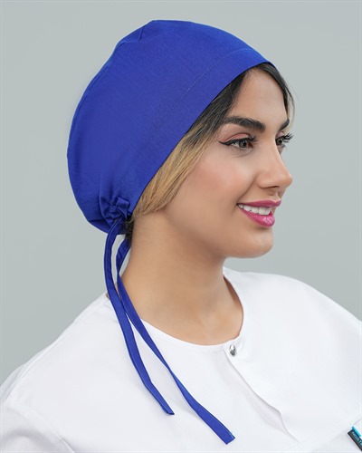 کلاه جراحی جنس ترگال رنگ آبی کاربنی