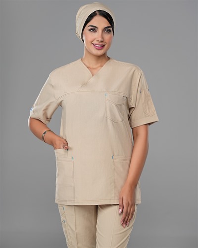 اسکراب شلوار مدل آدرین رنگ کرم